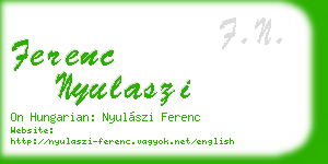 ferenc nyulaszi business card